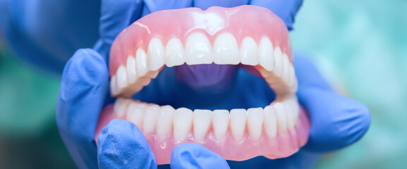 a set of full dentures